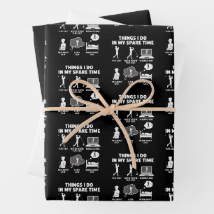 Lustige Golf Liebhaber Coach Geschenke Papa Opa Go Geschenkpapier Set