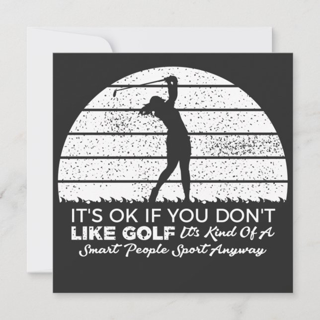 lustige Golf-Redewendungen Golfangebot Einladung (Vorderseite)
