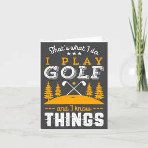 Lustige Golf-Zitate Ich spiele Golf und kenne mich Karte