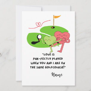 Lustige Golf-Zitate zum Valentinstag für Golfer Feiertagskarte
