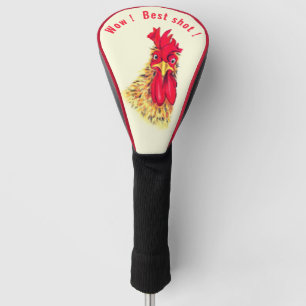 Lustige Golfkopfbedeckung überraschter Hahn Ihr Te Golf Headcover