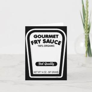 Lustige Gourmet-Frites-Sauce Einfache Halloween-Gr Karte