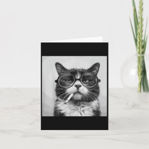 Lustige Grafik Katze raucht Erwachsene Funny _3 Karte