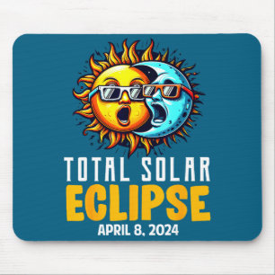 Lustige Grafik Totale Sonnenfinsternis USA Sonne Mousepad