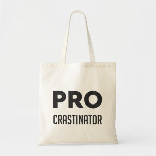 Lustige Grafik Wort des PROcrastinator Tragetasche