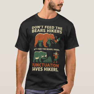 Lustige Grammatik Interpunktion rettet Wanderern e T-Shirt
