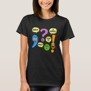 Lustige Grammatik Interpunktion Wart Was Hör auf I T-Shirt