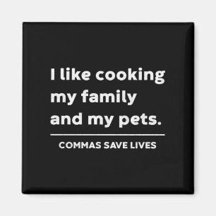Lustige Grammatik Wie Kochen Familie Und Haustiere Magnet