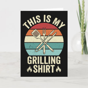 Lustige Grill-Zitat Retro-Sonnenuntergang BBQ-Koch Karte