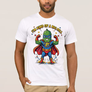 Lustige große Dillgurken-Superhelden-Comic-Grafik T-Shirt