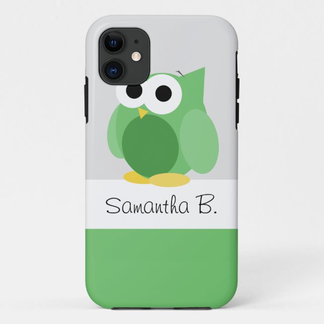 Lustige grüne Eule - personalisierter iPhone 5 Case-Mate iPhone Hülle (Rückseite)