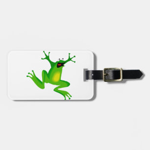 Lustige grüne Frosch-Gepäckanhänger Gepäckanhänger