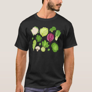 Lustige grüne Gemüse süße gesunde Salat Essen Lieb T-Shirt