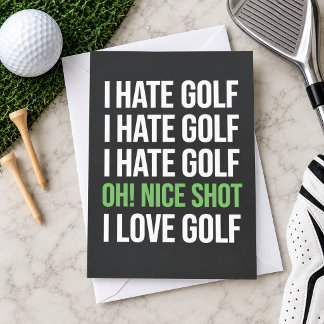 Lustige grüne Golfkarte für Golfer Humor Karte