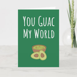Lustige Grüne Guacamole Karten Avocado Süße Wortsp