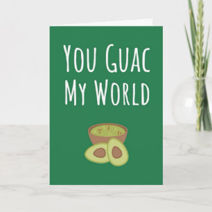 Lustige Grüne Guacamole Karten Avocado Süße Wortsp