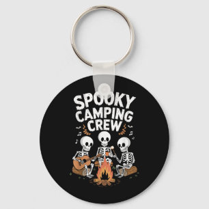 Lustige Gruselige Camping-Crew Halloween-Skelett-C Schlüsselanhänger