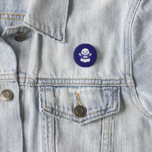 Lustige gruselige Geist-Illustrationsdesign Button