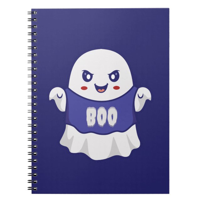 Lustige gruselige Geist-Illustrationsdesign Notizblock (Vorderseite)