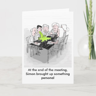 Lustige Grußkarte - Simon holt etwas oben Karte