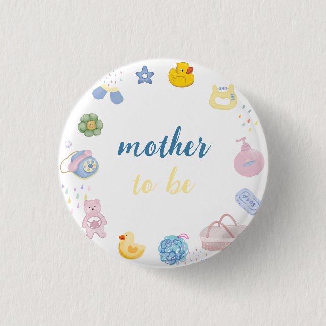 Lustige Gummiente Badezimmer Mutter-Tochter-Baby-P Button (Vorderseite)