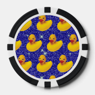 Lustige Gummienten Gelbe Entchen-Farm Tierliebhabe Pokerchips
