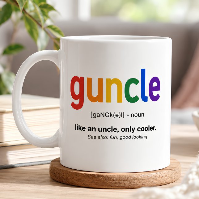 Lustige Guncle-Definition Kaffeetasse (Von Creator hochgeladen)