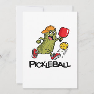 Lustige Gurke spielt Pickleball  Dankeskarte