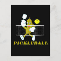 Lustige Gurke spielt Pickleball