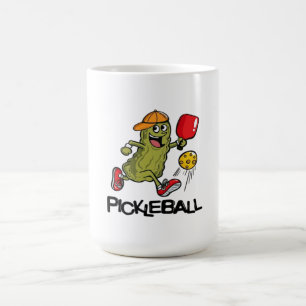 Lustige Gurke spielt Pickleball Kaffeetasse