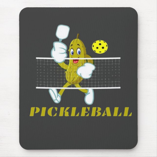 Lustige Gurke spielt Pickleball  Mousepad (Vorne)