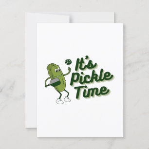 Lustige Gurke spielt Pickleball  Postkarte