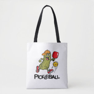 Lustige Gurke spielt Pickleball  Tasche