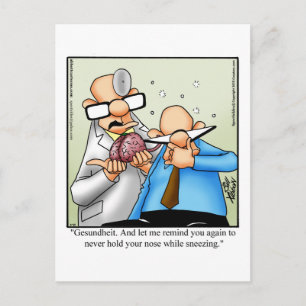 Lustige Gute-Besserung-Humor-Postkarte Postkarte