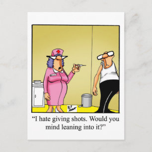 Lustige Gute-Besserung-Humor-Postkarte Postkarte