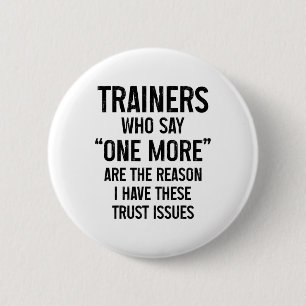 Lustige Gym Fitness Vertrauensprobleme Pilates Yog Button