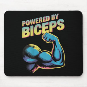 Lustige Gym-Humor-Bizepsumulation Rückseite Mousepad
