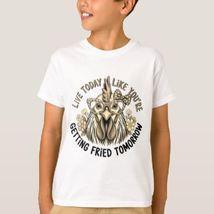 Lustige Hahn Brille Motivierender Spruch T-Shirt