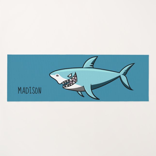 Lustige Haifisch-Name-Yogamatte Yogamatte (Vorderseite (Horizontal))