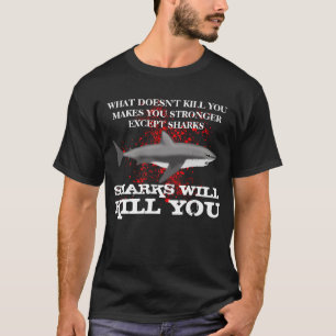 Lustige Haifische töten Sie T-Shirt