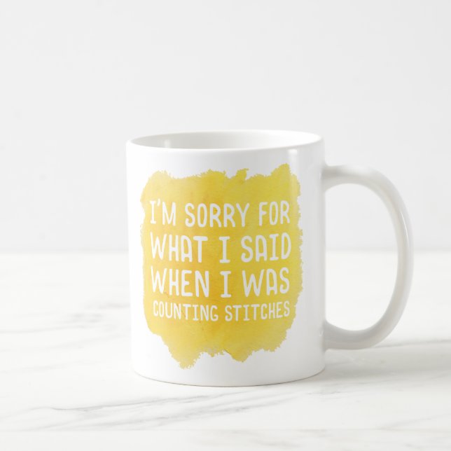 Lustige Häkelstich-Tasse Kaffeetasse (Rechts)