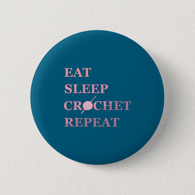 Lustige Häkelzitat  Button (Vorderseite)
