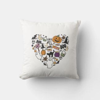 Lustige Halloween-Designs Halloween-Herz Kissen