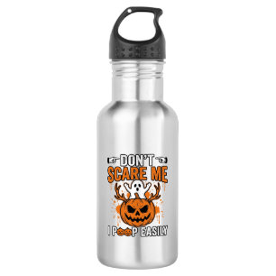 Lustige Halloween-Geist-Kürbis-Zitat-Vektor-Design Edelstahlflasche