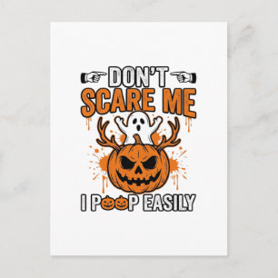 Lustige Halloween-Geist-Kürbis-Zitat-Vektor-Design Postkarte