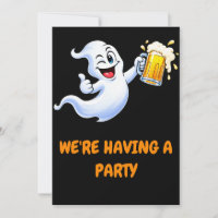 Lustige Halloween-Geister-Bier-Wortspiel-Party-Ein