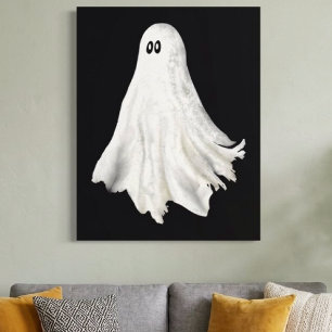 Lustige Halloween-Geister-Vergangenheits-Zeichnung Leinwanddruck