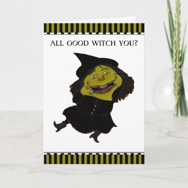 lustige Halloween-Grußkarten Karte (Vorderseite)