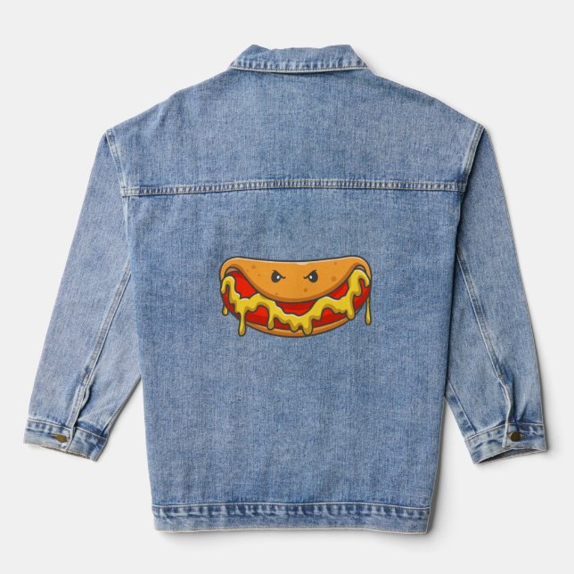 lustige Halloween Hotdog-Monster-Spookie Jeansjacke (Rückseite)