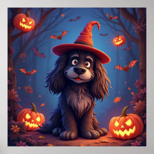 🎃 Lustige Halloween-Hund-Gruselkartons - Home-Dek Poster